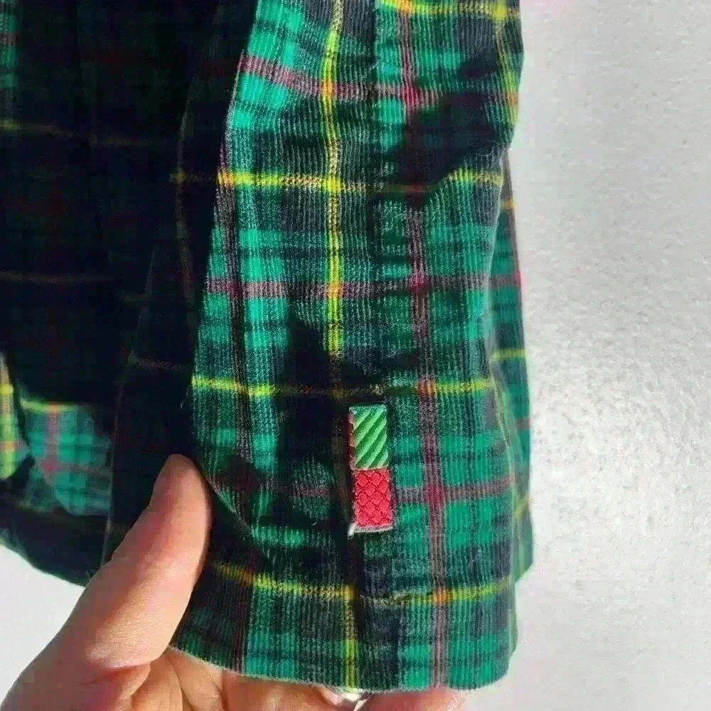 Gymboree Vintage 12-18 months 1998 Holiday Garland Green Plaid Christmas Dress - Picture 3 of 5
